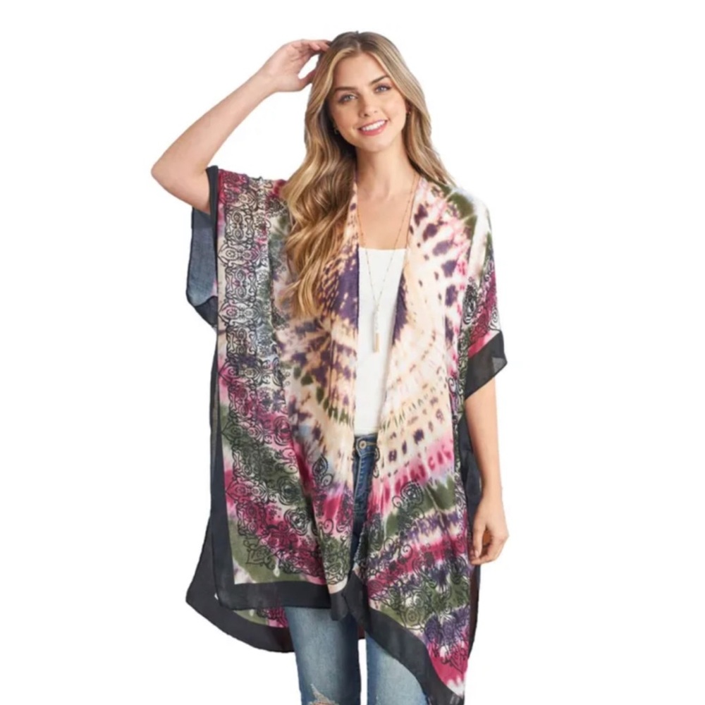 Boho Tie Dye Kimono